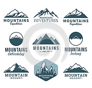 Vector mountains icons