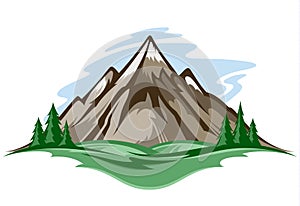 Vector mountains landscape