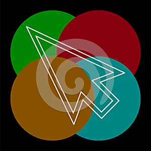 Vector mouse cursor symbol - arrow click