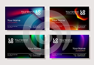 Vector. Multicolor business card photo