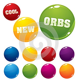 Vector multicolored orbs