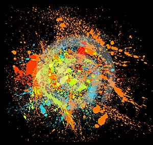 Vector multicolored splatters