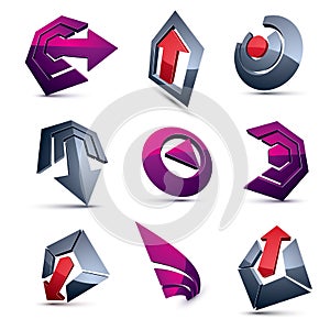 Vector multimedia signs collection isolated on white background.