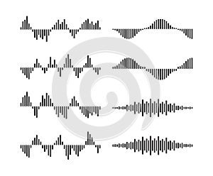 vector music background of audio sound waves pulse