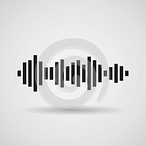 vector music background of audio sound waves pulse