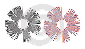 Vector music backgrounds of audio sound waves