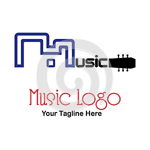 Vector music logo template design , Editable file, easy to use and simple.