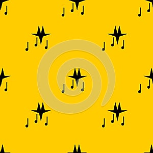 Vector music notes pattern background. Simple seamless repeated pattern.