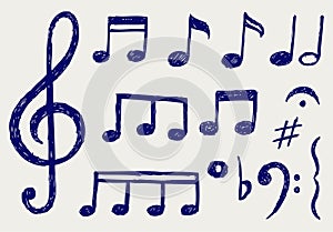 Vector musical notes