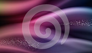Vector Mystical Purple Background. Smoke Steam, Cloud Flow, Fluid with Glitters
