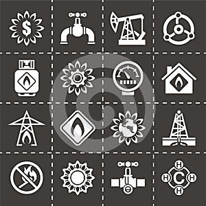 Vector Natural gas icon set