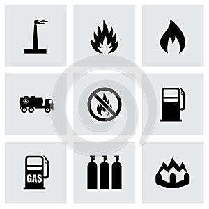 Vector natural gas icon set