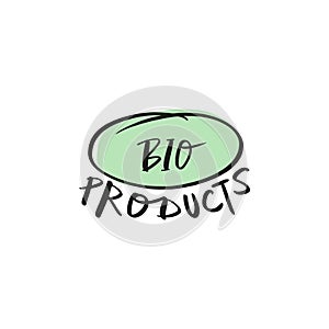 Vector natural green organic product logo, tag and label