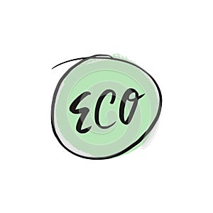 Vector natural green organic product logo, tag and label