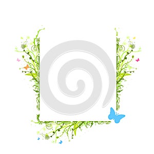 Vector nature elements frame