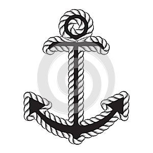 Vector Nautical Anchor Logo. Icon. Maritime.