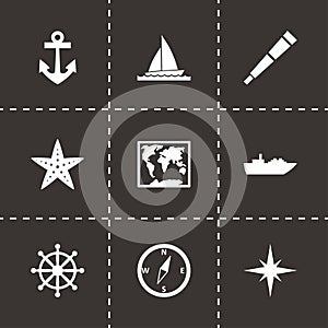 Vector nautical icon set