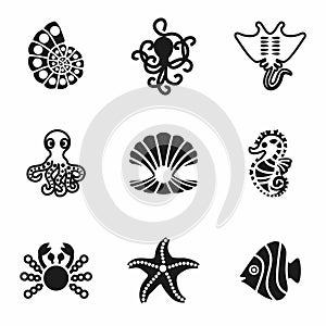 Vector Nautical icon set