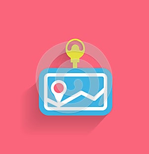 Vector navigation icon modern flat design