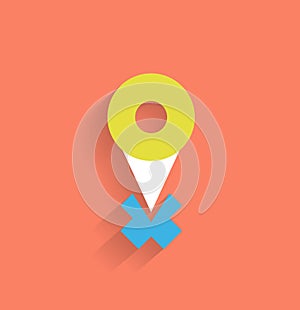 Vector navigation icon modern flat design