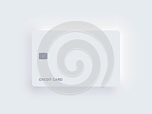 Vector neomorphism plastic credit card template