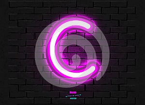 Vector Neon Letter