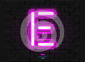 Vector Neon Letter