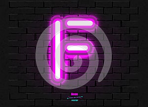 Vector Neon Letter