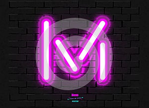 Vector Neon Letter