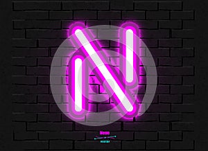 Vector Neon Letter