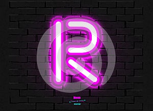 Vector Neon Letter