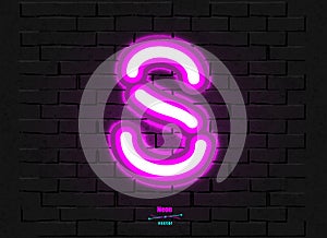 Vector Neon Letter