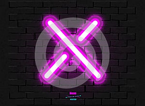 Vector Neon Letter