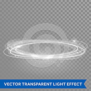 Vector neon light effect circle spiral