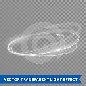 Vector neon light effect circle spiral