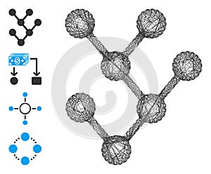 Hatched Binary Tree Vector Mesh