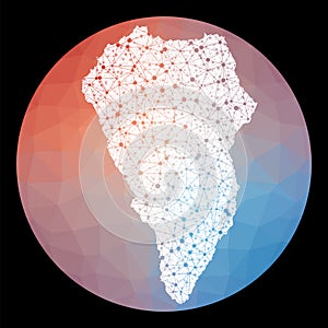 Vector network La Palma map.