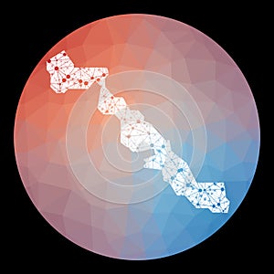 Vector network Musha Cay map.