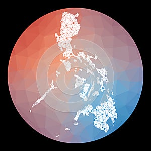 Vector network Philippines map.