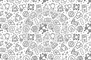Vector Networking pattern. Networking seamless background