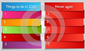 Vector New Year Resolution double List template