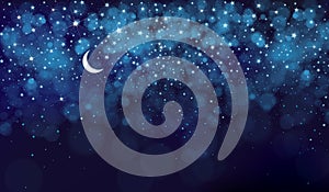 Vector night starry sky.