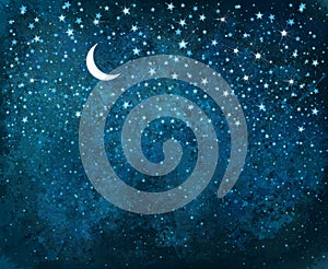 Vector night starry sky.