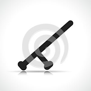 Vector nightstick icon black design