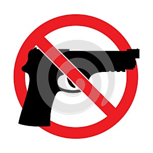 Vector no guns sign