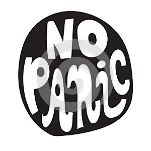 Vector No Panic slogan