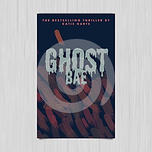 Vector of novel cover with ghost bae text photo