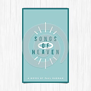 Vector of novel cover with songs of heaven text