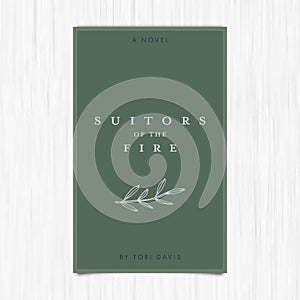 Vector of novel cover with suitors of the fire text