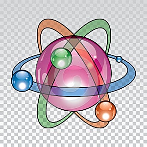 vector nuclear atom icon